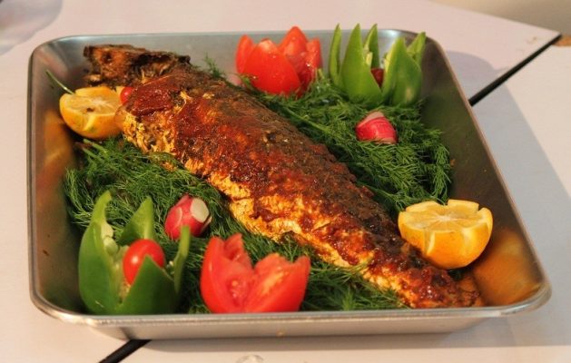 پخت ماهی در فر